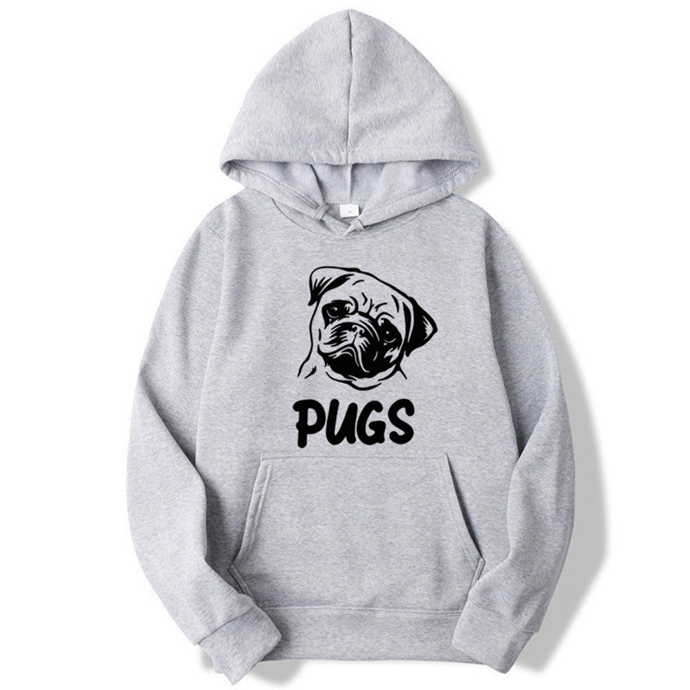 Hip Hop Pug Printed Hoodies