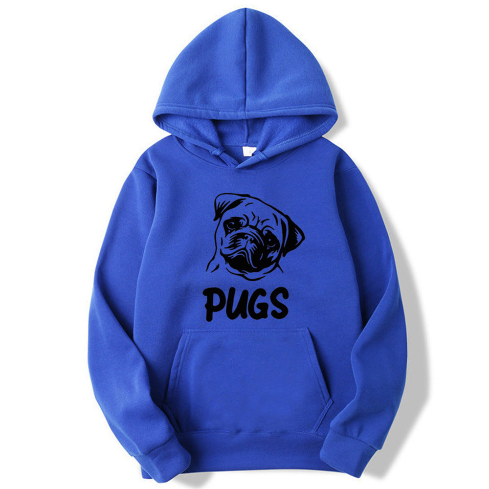 Hip Hop Pug Printed Hoodies