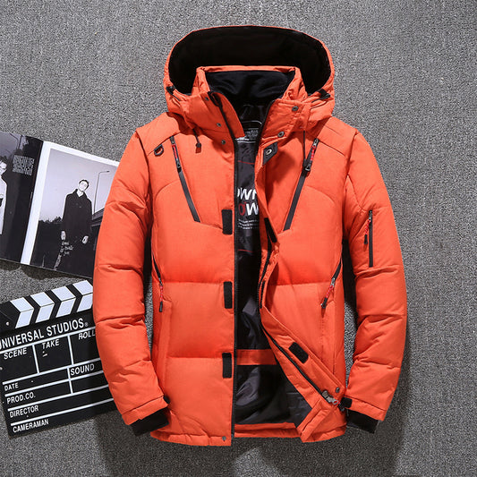 Men's Hooded Winter Jacket with Detachable Hat