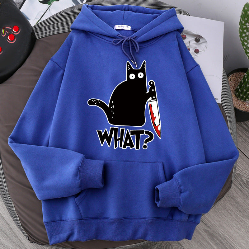 New arrivals-Killer Black Cat Surprised Hoodies