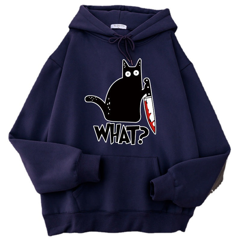 New arrivals-Killer Black Cat Surprised Hoodies