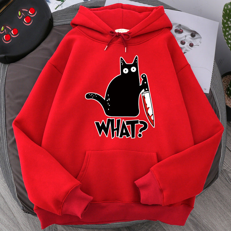 New arrivals-Killer Black Cat Surprised Hoodies