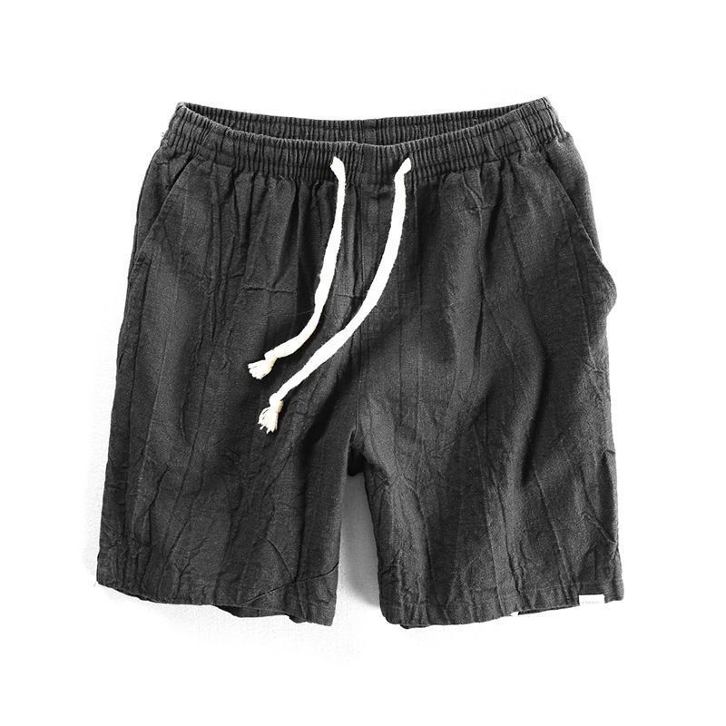 Casual Men's Cotton Linen Cropped Shorts