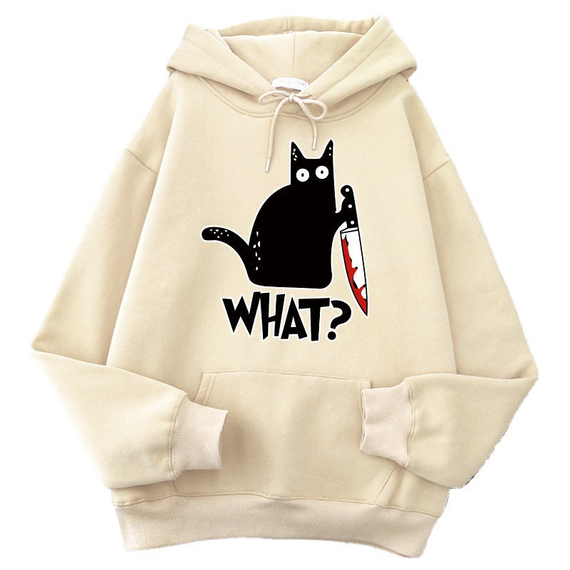 New arrivals-Killer Black Cat Surprised Hoodies