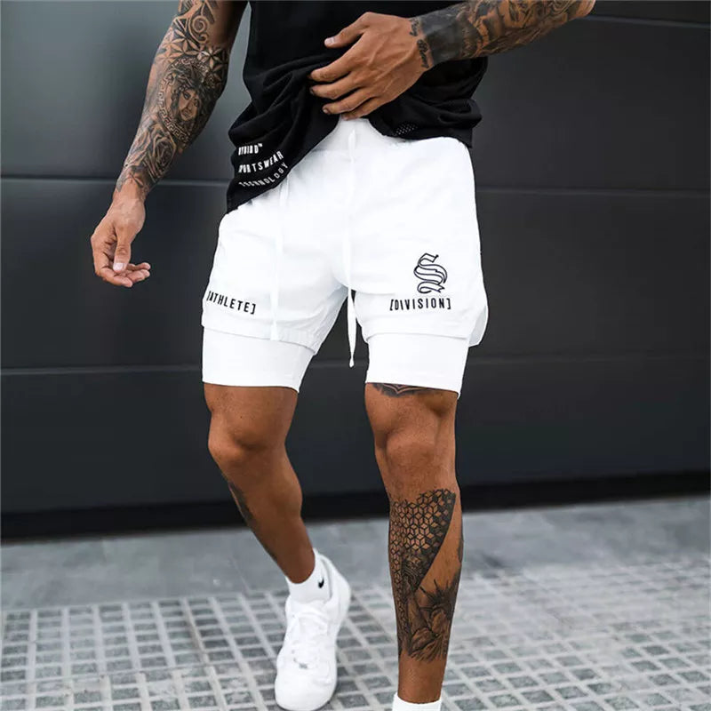 2 In 1 Running Shorts Men