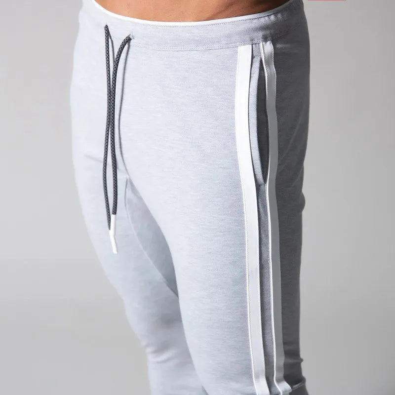 Men Striped Sweatpants Casual Long Pants