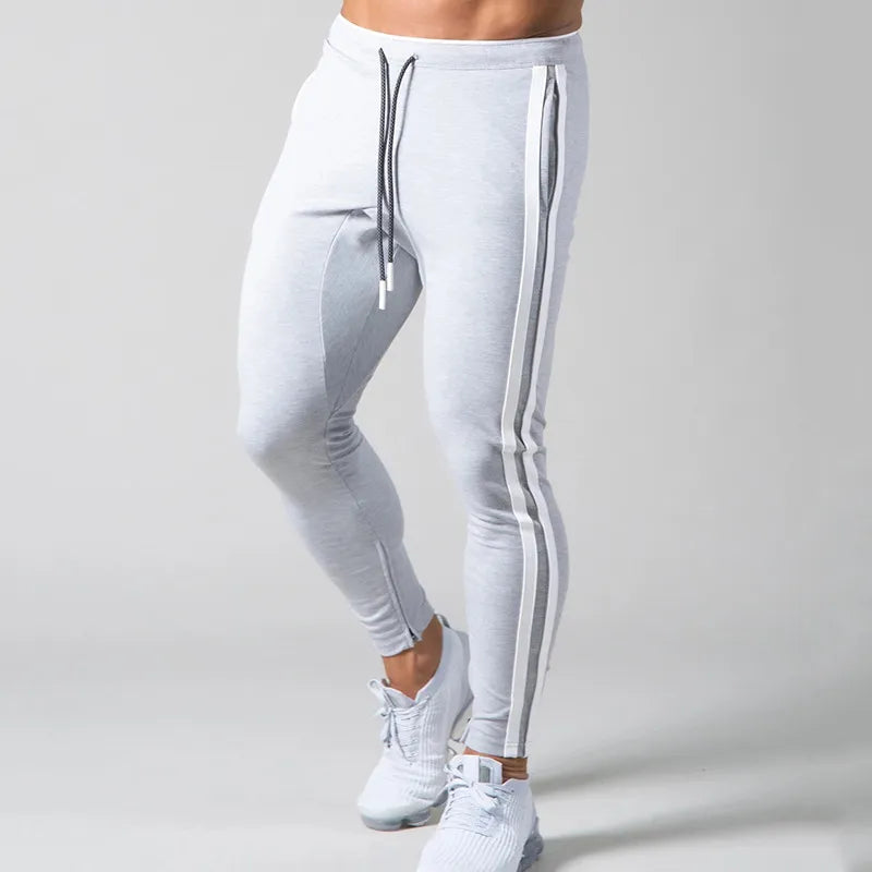 Men Striped Sweatpants Casual Long Pants