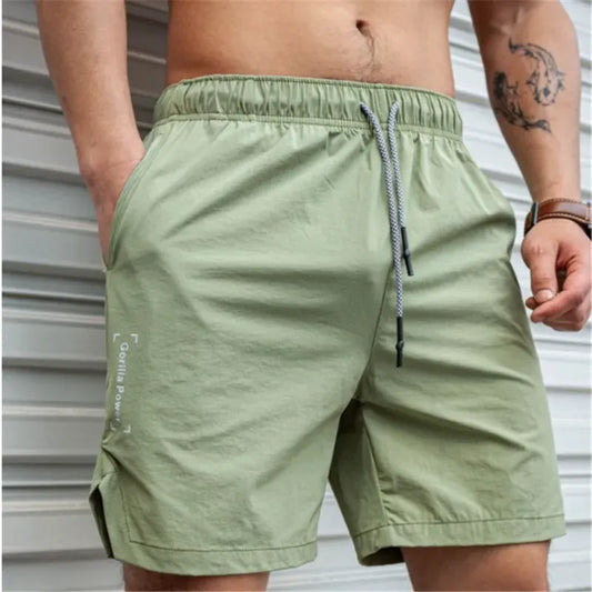 Men GYM Wear Quick-drying Drawstring Shorts