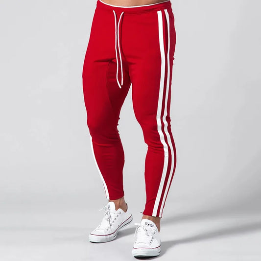 Men Striped Sweatpants Casual Long Pants