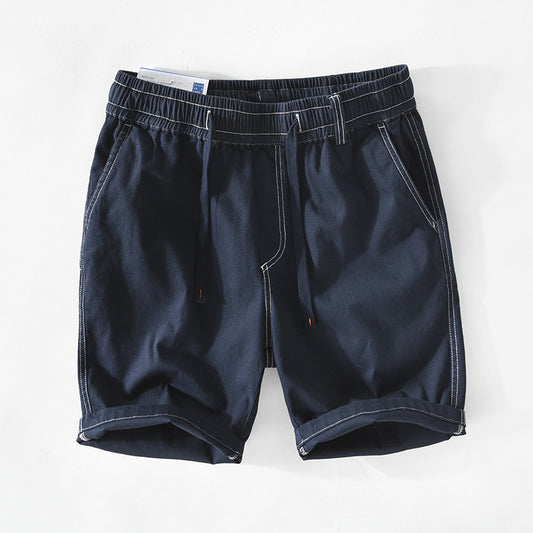 Solid Comfort Men's Cotton Casual Shorts