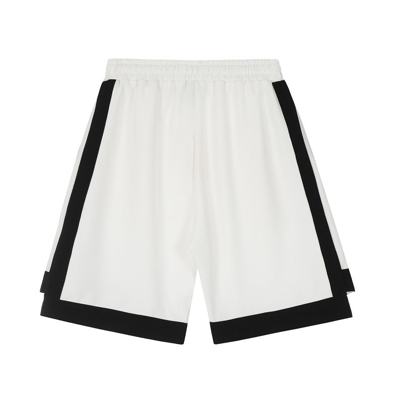 Urban Pulse Contrast Stripe Hip-Hop Shorts