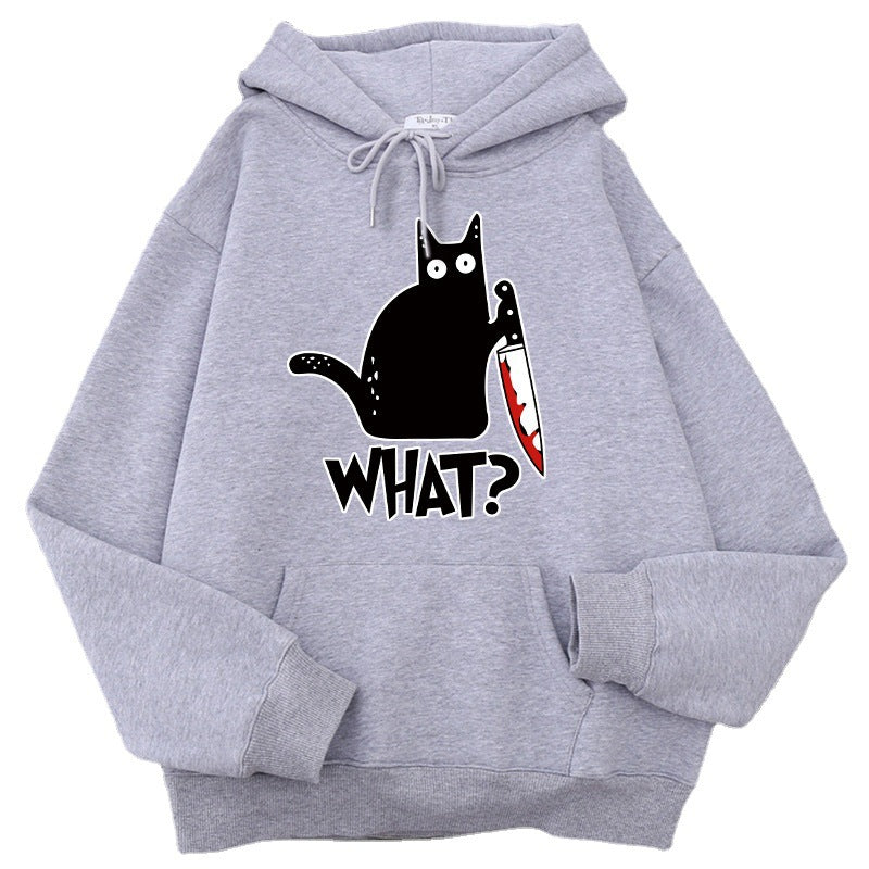 New arrivals-Killer Black Cat Surprised Hoodies