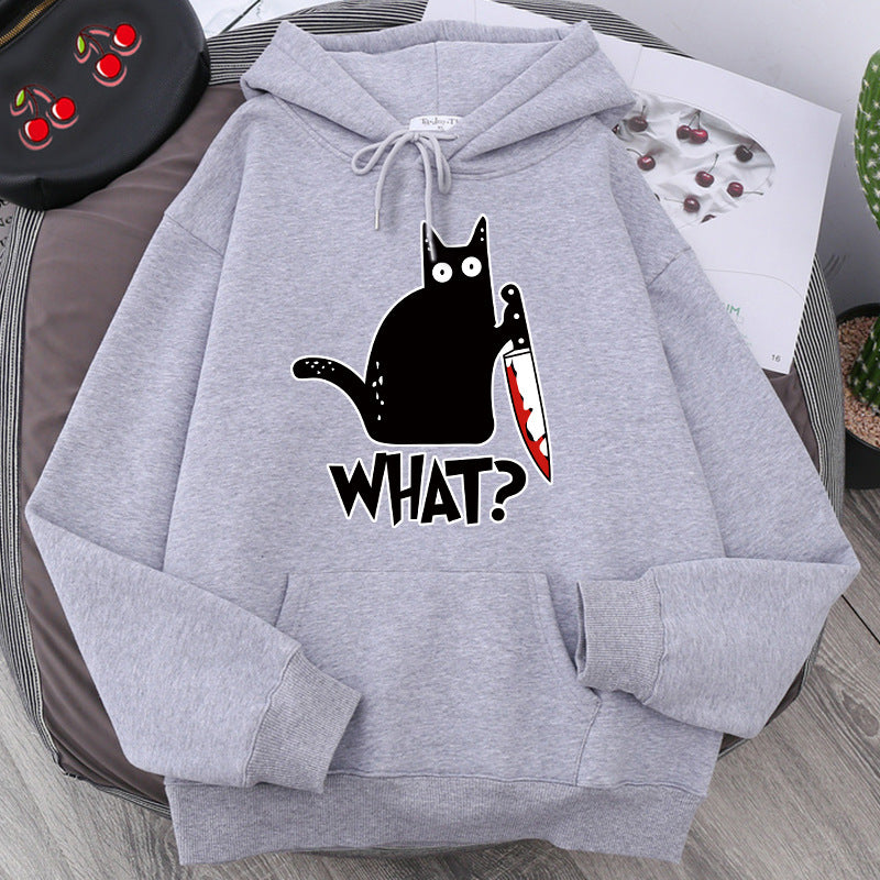 New arrivals-Killer Black Cat Surprised Hoodies