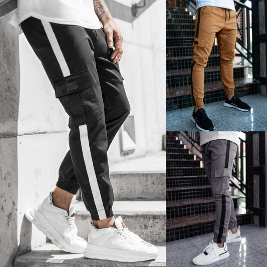 Men's Casual Striped Pattern Pants