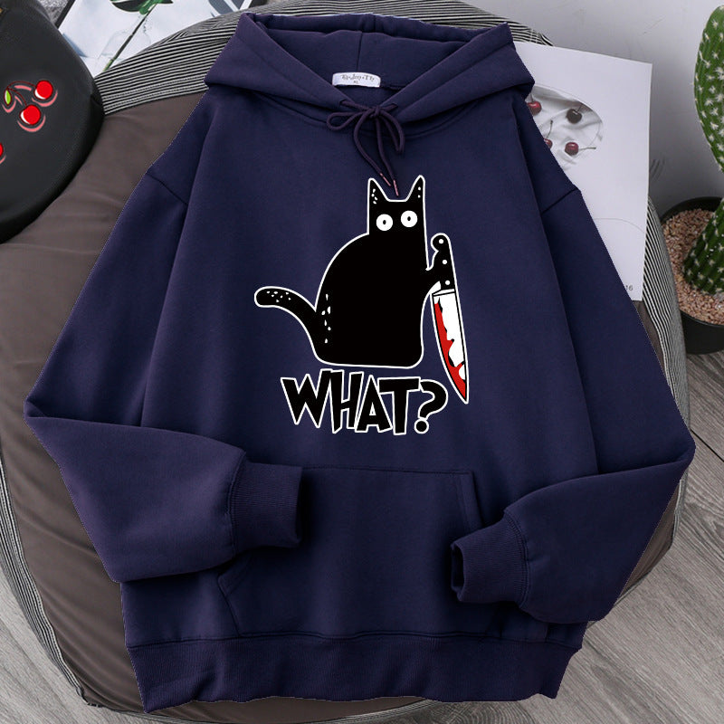 New arrivals-Killer Black Cat Surprised Hoodies